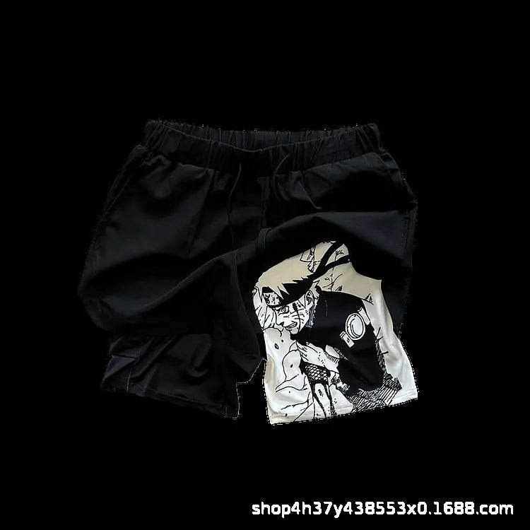 Men's Sporty Double-Layer Breathable Workout Shorts