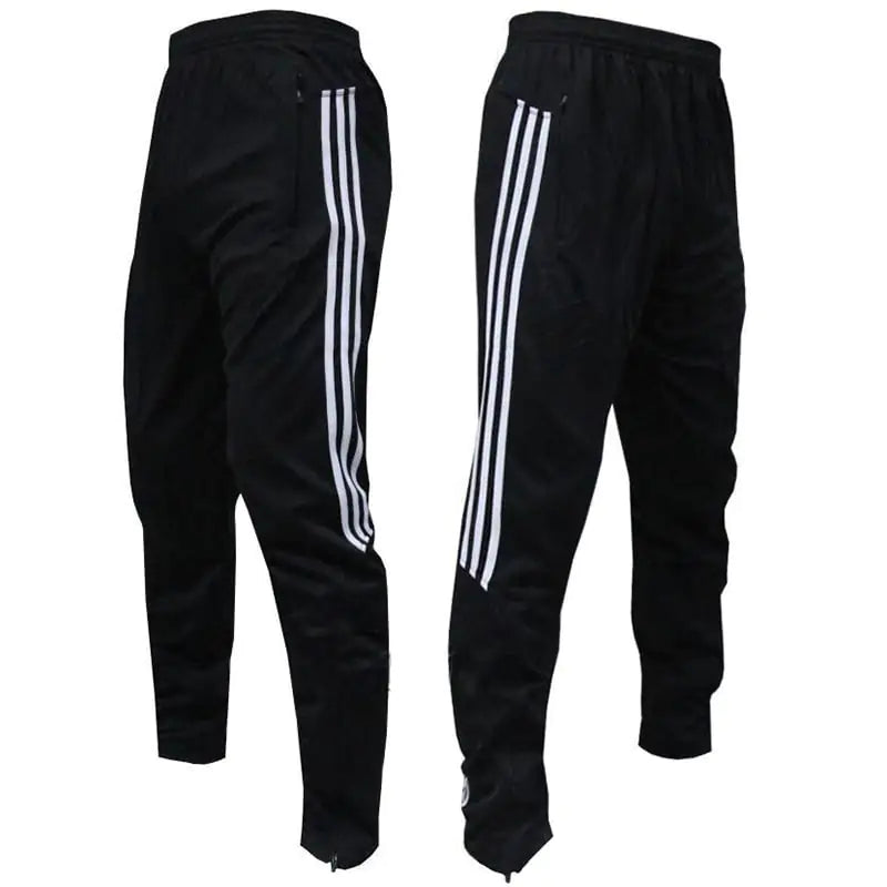 Three-Bar Zipper Color Matching Training Pants for Fall
