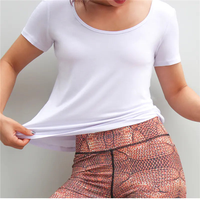 Backless Short Sleeve T-Shirt, Quick-Dry Yoga Top