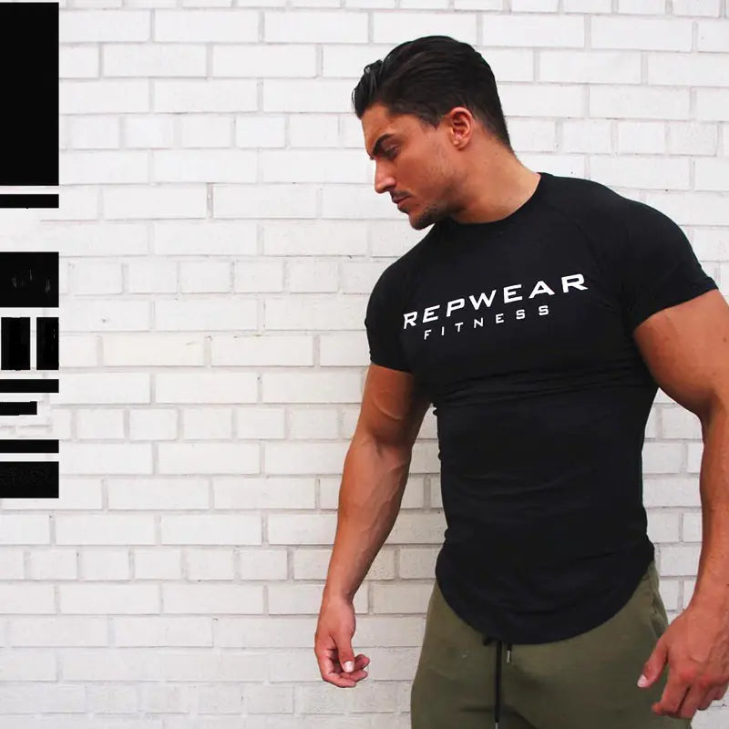 Men's Short Sleeve Athletic Training T-Shirt (Quick Dry)