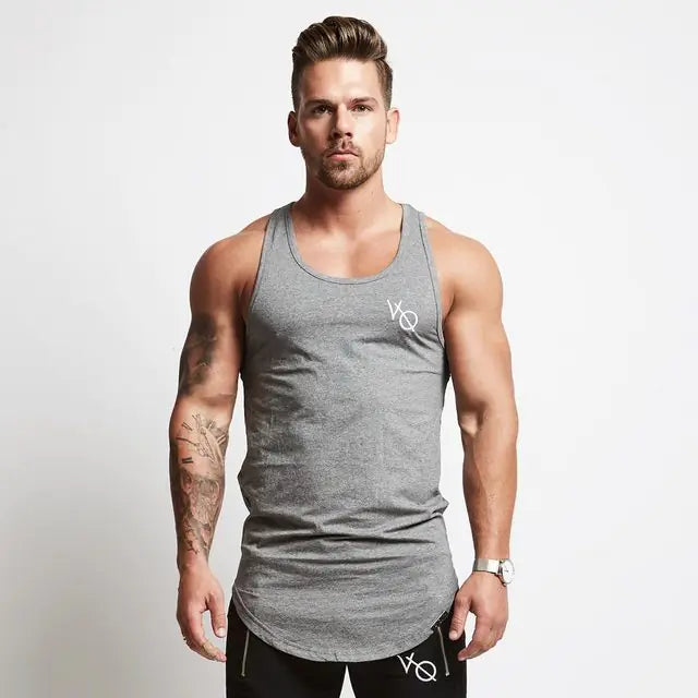 Men's Cotton Sleeveless Gym Fitness Training Vest