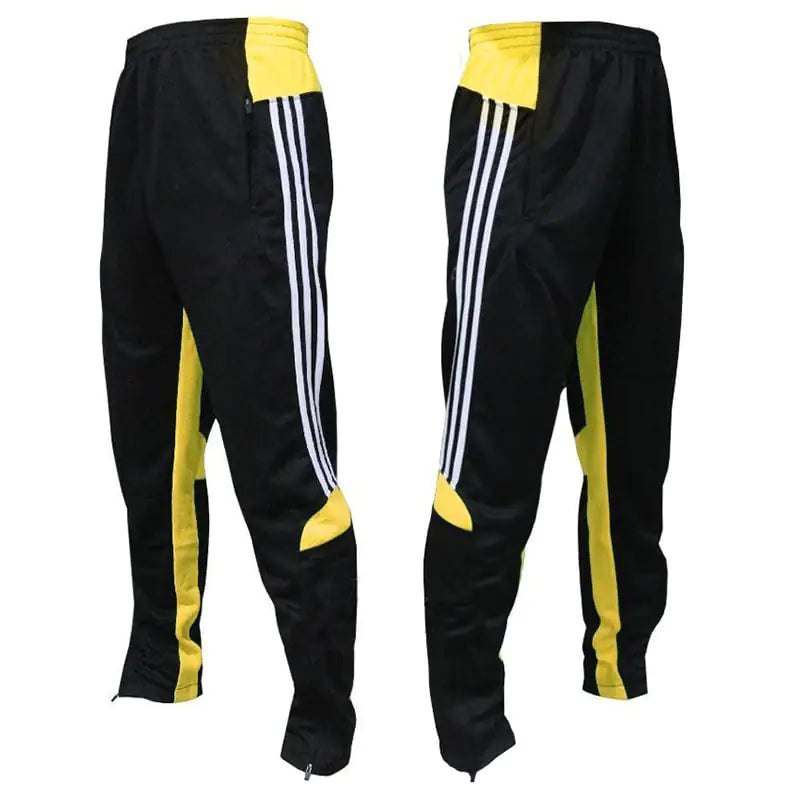 Three-Bar Zipper Color Matching Training Pants for Fall