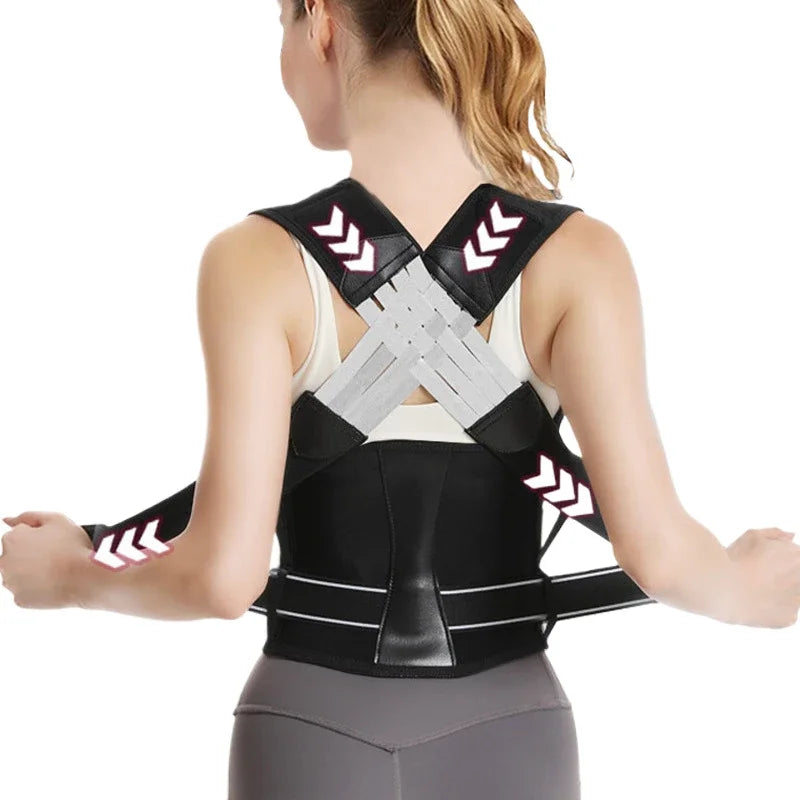 Shoulder and Back Posture Correction With Camel Straps