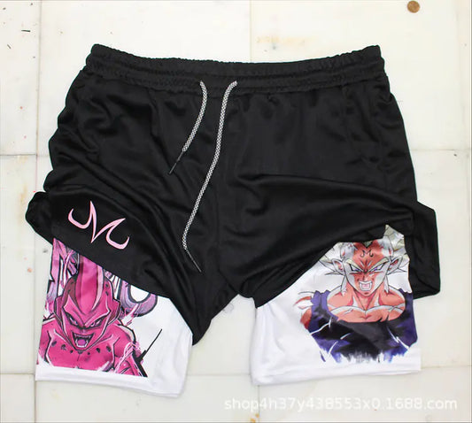 Men's Sporty Double-Layer Breathable Workout Shorts