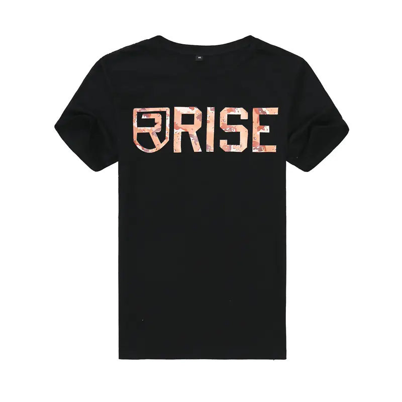 Rise Men's Cotton Graphic Workout T-Shirt (Short Sleeve)