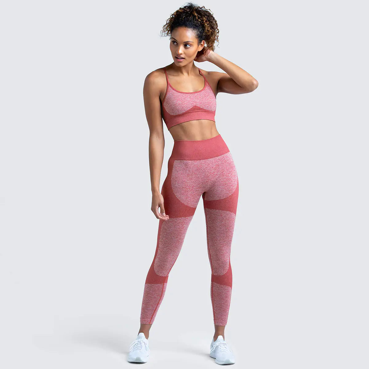 Women's Seamless Yoga Tank Top and Sports Bra Set