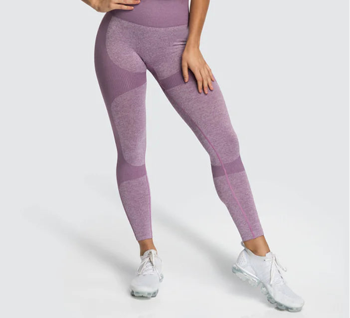 2-Piece Seamless Yoga Set with High-Waisted Leggings