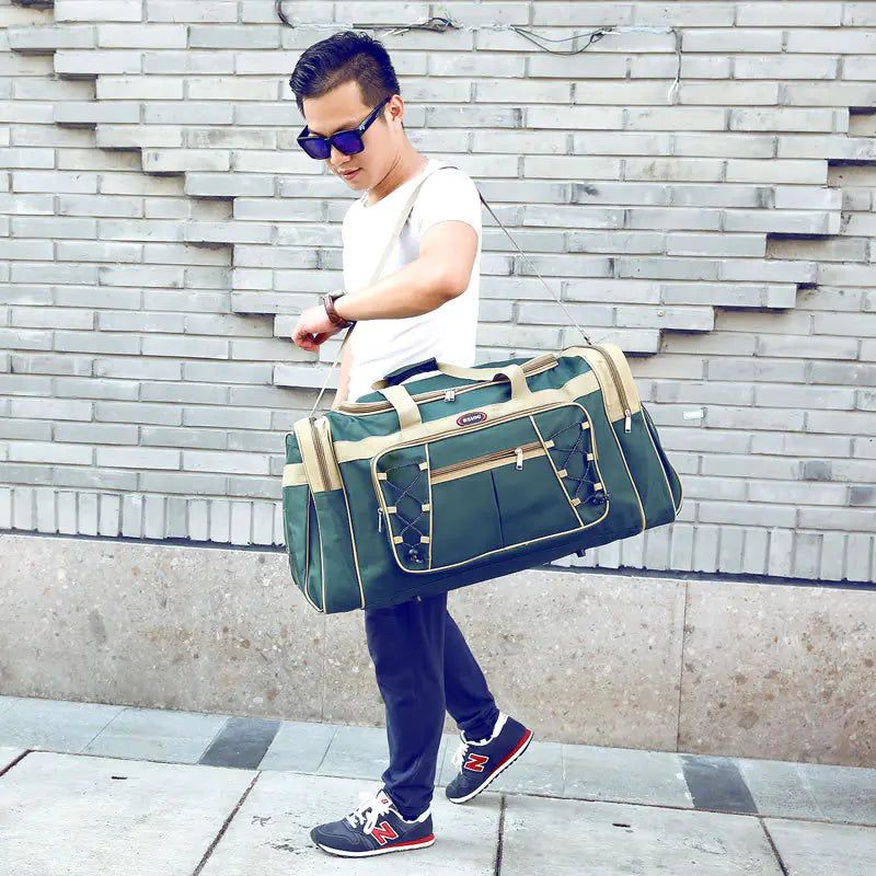 Large Waterproof Nylon Duffle Gym Bag for Travel