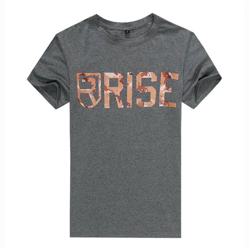 Rise Men's Cotton Graphic Workout T-Shirt (Short Sleeve)
