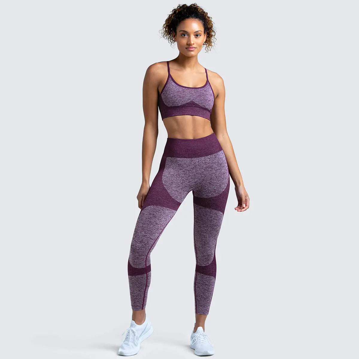 Women's Seamless Yoga Tank Top and Sports Bra Set