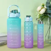 3PCS Leak-proof Motivational Sports Water Bottles
