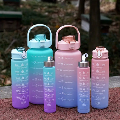 3PCS Leak-proof Motivational Sports Water Bottles