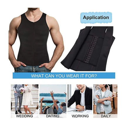 Men's Sauna Corset Slimming Vest