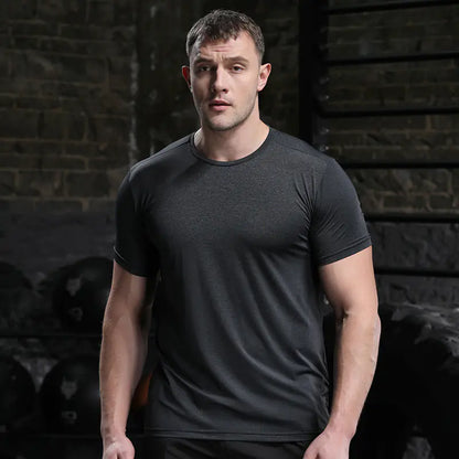 Men's Quick-Dry Short Sleeve Sports T-Shirt for Summer