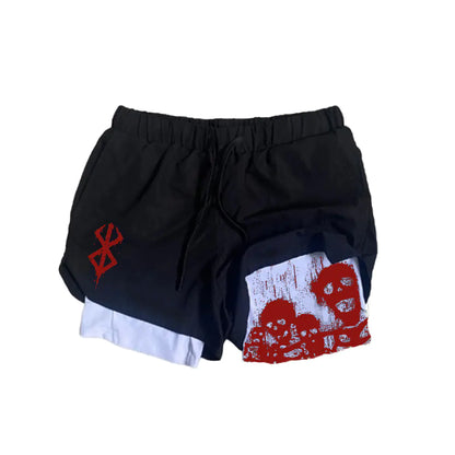 Men's Sporty Double-Layer Breathable Workout Shorts