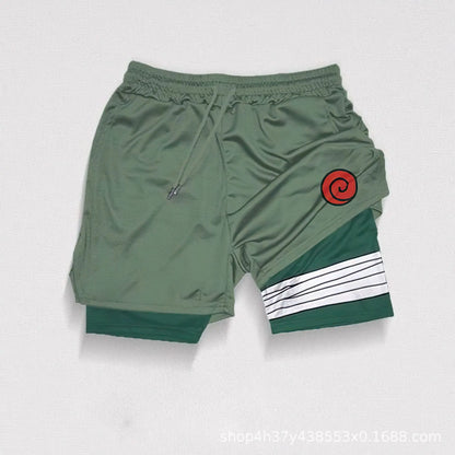 Men's Sporty Double-Layer Breathable Workout Shorts