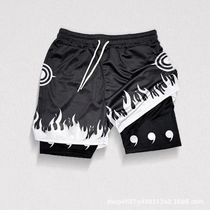 Men's Sporty Double-Layer Breathable Workout Shorts