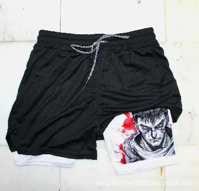 Men's Sporty Double-Layer Breathable Workout Shorts
