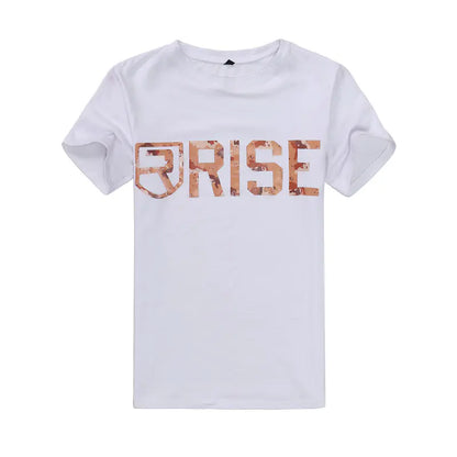 Rise Men's Cotton Graphic Workout T-Shirt (Short Sleeve)