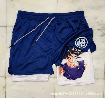 Men's Sporty Double-Layer Breathable Workout Shorts