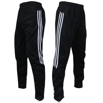 Three-Bar Zipper Color Matching Training Pants for Fall