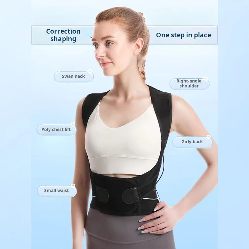 Shoulder and Back Posture Correction With Camel Straps