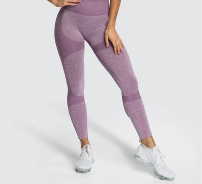 2-Piece Seamless Yoga Set with High-Waisted Leggings