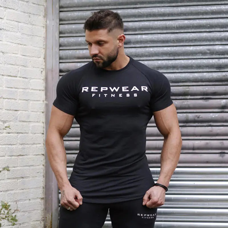 Men's Short Sleeve Athletic Training T-Shirt (Quick Dry)