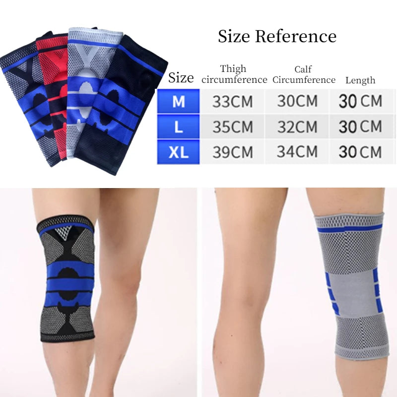 1 Set Silicone Spring Knee Support for Sports Fitness