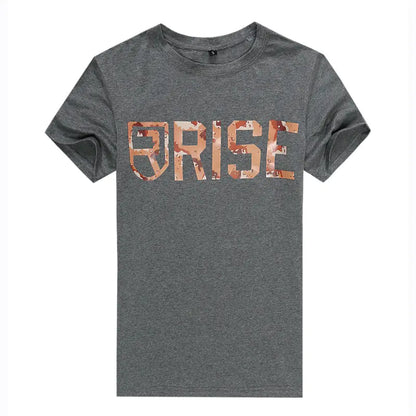 Rise Men's Cotton Graphic Workout T-Shirt (Short Sleeve)