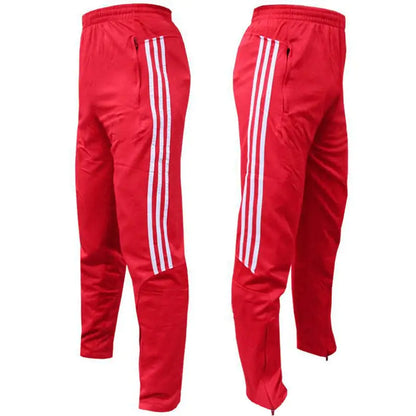 Three-Bar Zipper Color Matching Training Pants for Fall