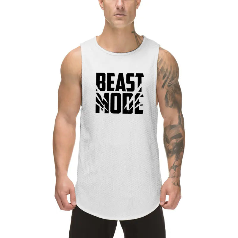 Men's Breathable Polyester Gym Vest for Daily Wear