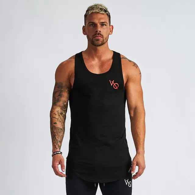 Men's Cotton Sleeveless Gym Fitness Training Vest