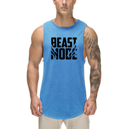 Men's Breathable Polyester Gym Vest for Daily Wear