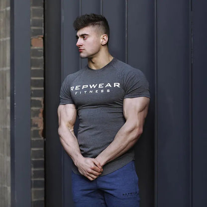 Men's Short Sleeve Athletic Training T-Shirt (Quick Dry)