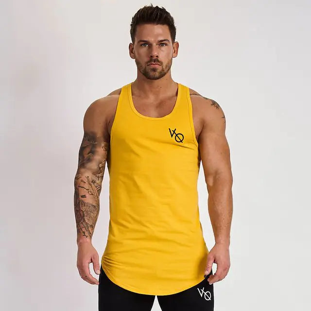 Men's Cotton Sleeveless Gym Fitness Training Vest
